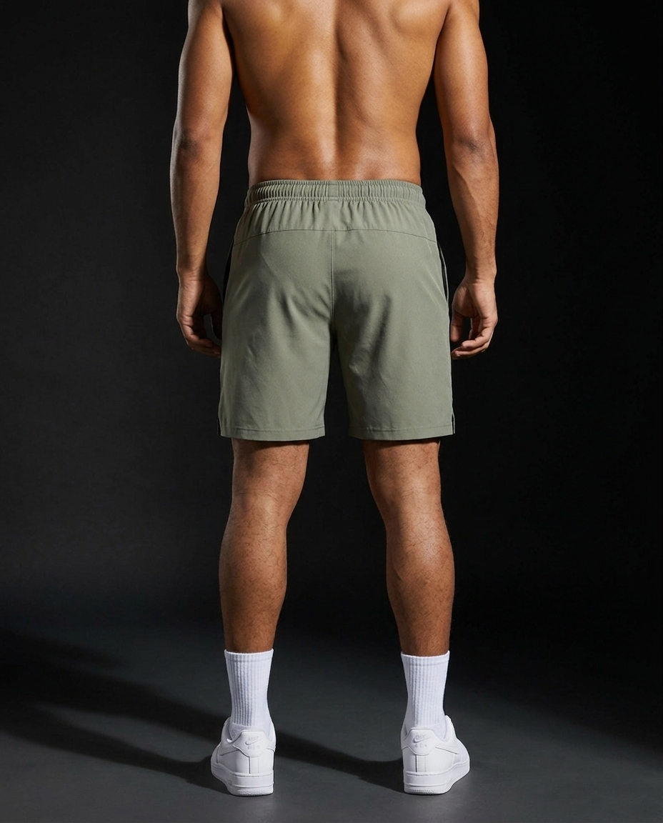 Men's Dri-Fit Shorts - Olive Green - alternate view