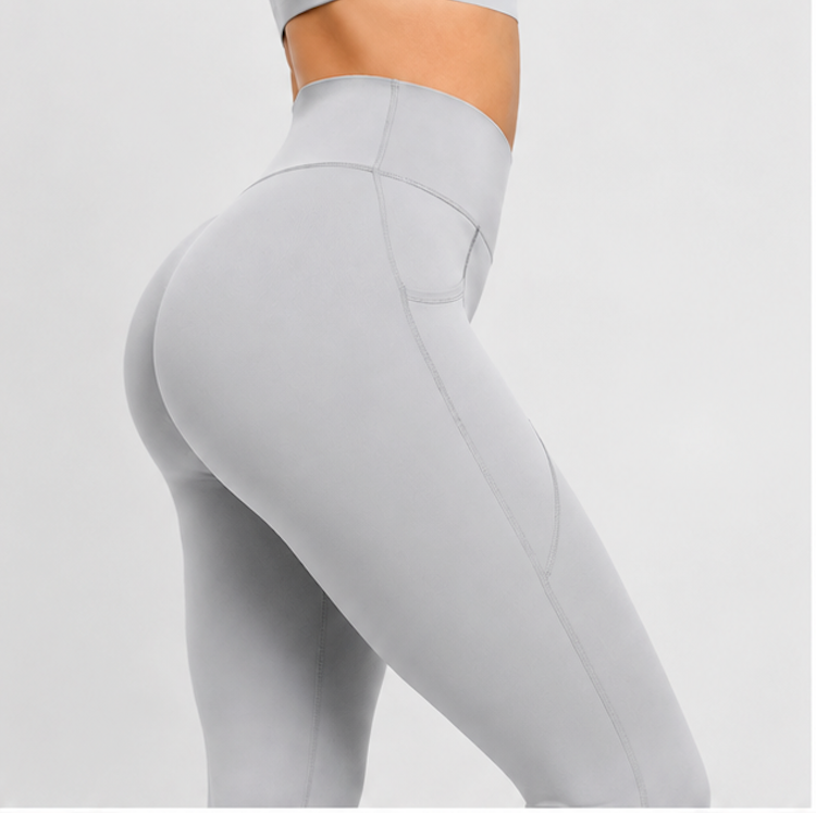 Leggings with built in panty - Light Grey